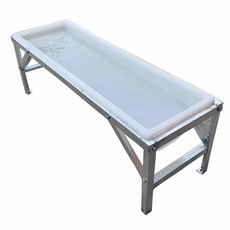 염소 사료통 축사 돼지 건초 가축 농업용 여물통 급여기 1. 1m 화이트 여물통+스탠드, 3. 1m 블랙 여물통+스탠드