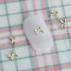 데코224 스마일 플라워 네일파츠, 5개, 1-골드