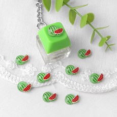 싼비즈 [6424-03]아크릴 키캡파츠 탑꾸재료 입체미니수박 10x8.5mm 1개