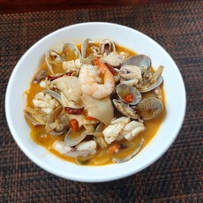 수제 직접 볶은 일반 간편조리 캠핑용 직화 삼선 해물 바지락 얼큰한 사천탕.면별도, 1개, 950g