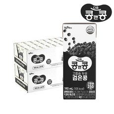 콩앤콩 고칼슘 두유 검은콩두유, 190ml, 48개