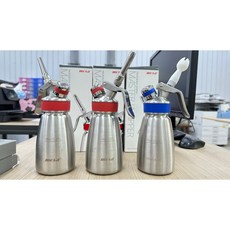 MOSA 不鏽鋼奶油瓶 0.25L 贈氣彈一盒, 1個, 紅（雙層保溫）