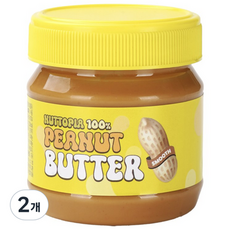 [무가당&무첨가] 넛토피아 땅콩100% 스무스 땅콩버터, 200g, 2개