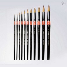 수채화붓 마모 12호 단품 미술용 드로잉 디자인 채색 도구 그림 그리기 화방용 도구 아트작업 초성 ㅅㅊㅎ