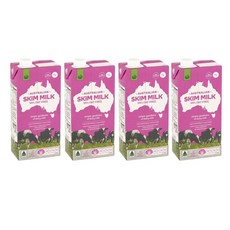 Woolworths 호주 울워스 스킴 밀크, 4개, 1L