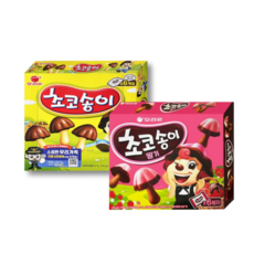 오리온 초코송이 216g 1개 초코송이 딸기 216g 1개 (총2개) 대용량 신제품, 4세트, 432g