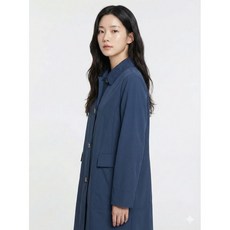 크로커다일레이디 다크블루 베이직 카라 캐주얼 코트 CLCMCT102