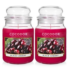 코코도르 뉴 라지자 캔들, 블랙체리, 510g, 2개
