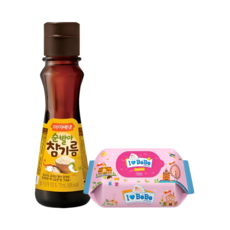 [아이배냇] 아기양념 순 발아 참기름 1개+물티슈 100매, 1개