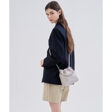 [마크니] CHAIN STRING MINI CROSS BAG_BEIGE GREY