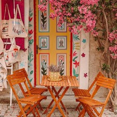 풍경 지중해 그리스 베고니아 올리브 나무 포스터 그림 벽 예술 홈 장식, 10. 18