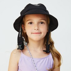 방수 UV차단 구김스 키즈 서핑모자 버킷햇 +카탈로그포함, S type, 블랙
