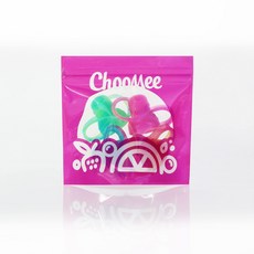 ChooMee 소프트십 푸드 파우치 탑 4개 세트 BPA 프리 100% 실리콘 흘림 방지, 혼합색상, 기본 구성