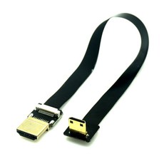 리본 플랫 FPV HDMI 마이크로 미니 호환 90 도 어댑터 5cm-80cm 피치 핀 플러그 커넥터, 05 A1-C3_02 10cm, 02 10cm