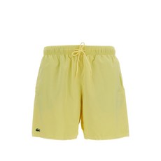 라코스테 밴딩 웨이스트 로고 패치 스윔 쇼츠, 옐로우계열