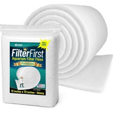 아쿠아틱 엑스퍼츠 수족관 여과솜 - 필터퍼스트 여과 패드 맑고 깨끗한 물을 위한 여과재 롤 두께 3/4" 1" (폭 18인치 길이 72인치), 72 Inch Long, 12 Inch Wide (Skinny)