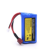 臺灣熱銷 12428遙控車配件主闆舵機差速器齒輪轉嚮杯電機螺絲狗骨車殼, 駝色 2500毫安大容量電池, 1個