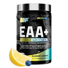 Nutrex Research EAA 하이드레이션 | EAAs + BCAA 파우더 | 근육 회복 근력 근육 형성 지구력 | 8G 필수 아미노산 + 전해질 | 블루베리 레모네, Nutrex Research EAA 하이드레이션 | E, 396g, 1개