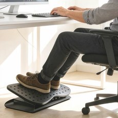 올해브 인체공학 사무실 책상 각도조절 발받침대, 블랙 40cm*26.5cm*12cm
