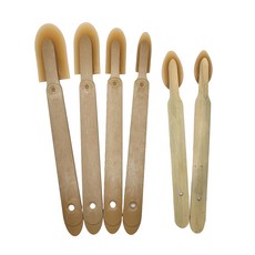 JMIBASIC 코킹 스무딩 도구 세트 모서리가 2개이고 좁은 주걱이 있는 6가지 다양한 크기 실리콘 및 실란트 그라우트 어플리케이터 고무 피니셔플라스틱나무 2개, Wood