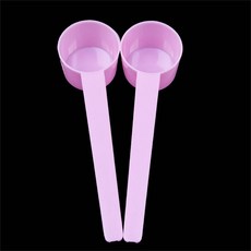 설탕 단백질 가제트 스푼 우유 평평한 홈 특종 5g 커피 도구 액체 분말 측정 주방 측량 바닥 플라스틱, [01] Pink, [01] as shown, 1개