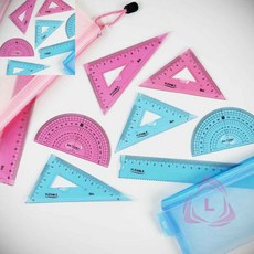 구부러지는 삼각자 각도기세트 초등수학 눈금자, 랜덤1개
