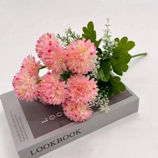 성묘 산소 국화꽃 조화 생화같은 조화꽃다발 2p 납골당 꽃, 1개, 핑크색