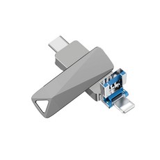 USB3.0 C타입 아이폰 핸드폰 외장메모리 OTG 라이트닝 8핀+type c+type A, 1개, 128GB