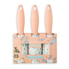 Core Home 프린트 린트 롤러 효과적인 반려동물 털 제거기 가구 및 의류용 총 360장 봄 꽃무늬 3개 세트