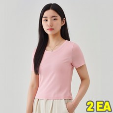 끈적임 없는 모달 슬림 반팔티