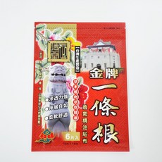 正德堂 金牌金門一條根 透氣精油貼布 6片, 1個
