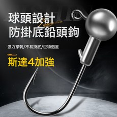 DFMEI 漁具50個加強足克鉛頭鉤原色內德鉤軟餌路亞鉤朝天鉤血槽微物, 1個, 1個裝