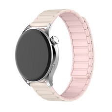 포스워백 갤럭시 스마트 워치 호환 마그네틱 자석 스트랩, 베이지핑크