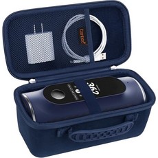 캔복 블루 티스 골프 플레이어+ GPS 스피커 휴대 케이스 터치 스크린 디스플레이 플레이어 가방 메시 포켓 충전 케이블 수납 가능 블랙 케이스만 해당, Blue, 1개