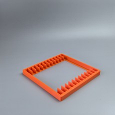 CD 디스크 정리대 12칸 투명 아크릴 원목 조합 데스크탑 수납형 앨범 음반 진열 보관 선반, 1개, 오렌지수평배치