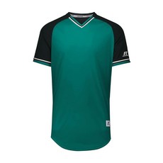 Russell Athletic 남아용 청소년 클래식 브이넥 저지 수분 흡수 편안한 핏 골드/블랙/화이트 XL 462142