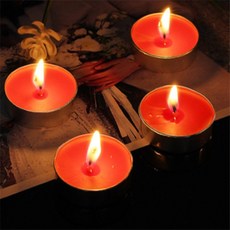 라온샾 원형 티라이트 워머 50개 레드 프로포즈초