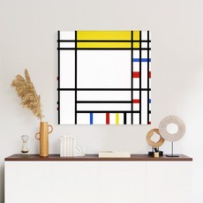 더 아트 컴퍼니 몬드리안 추상화그림 22종 집중력 창의력 향상 아이방 사무실 작업실 인테리어 명화그림, 7. PM-콩코르드 광장