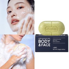 허브마사지바 올인원 항균 각질 잡티 사춘기 좁쌀 여드름 피부 진정 땀냄새 부모님 노인 몸 냄새 체취 제거 세안 세수 바디워시 비누, 100g, 1개입