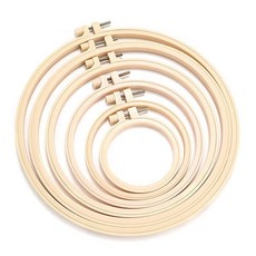 YFFSFDC 자수 프레임 9.5cm 12.5cm 16.5cm 20cm 24cm 27cm 총 6개 원형 플라스틱 자수 후프 크로스스티치 도구 자수 도구 6가지 사이즈 자수 후프 세