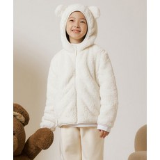 무신사 스탠다드 MUSINSA STANDARD KIDS 샤기 플리스 이어 후디드 집업 [아이보리] MKEFJBK10-IV 470641
