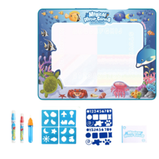 兒童神奇水畫布 水畫布 水畫本 繪畫玩具 塗鴉墊 塗鴉玩具 水畫毯 兒童玩具 趣味玩具, 海洋世界, 1套