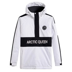 남여스키점퍼 후드 커플공용 기모 도톰 스노보드자켓, 화이트