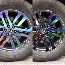 [비브랜드] 피그파인더 프리즘 휠마스크 18 20인치 전용 스크래치커버 흠집 긁힘방지 포인트 스티커 DIY 차량용품 모하비더마스터 호환, 프리즘홀로그램_20인치