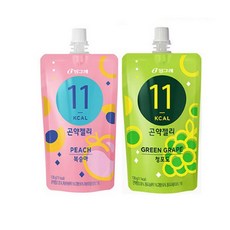 빙그레 곤약젤리 복숭아15개+청포도15개 11칼로리 식사대용 무배, 130g, 30개