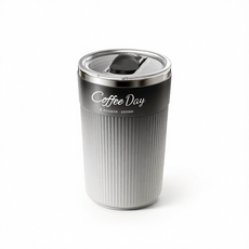 Coffee Day 顯溫充電自動攪拌杯, 003漸變黑陶瓷內膽 450ml