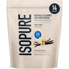 이소퓨어 분리유청 단백질 파우더 저탄수화물 타히티 바닐라 Isopure WPI Tahitian Vanilla, 1개, 454g