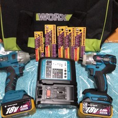 全新火狐狸DTD170-18V無刷衝擊起子機 DTW285-18V無刷衝擊板手機（6.0Ah)雙機組, 1個