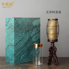 黃銅香爐家用室內蠟燭香薰燈沉香檀香爐燭臺隔火燒香熏香茶道擺件, 八方來財宮燻燈-無香料空瓶