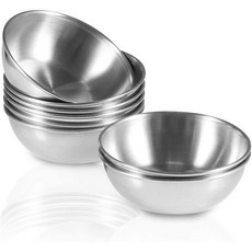 미니 스테인레스 스틸 디핑 요리 개별 스시 소스 인치 전채 조미료 그릇 접시, 8pcs as showed